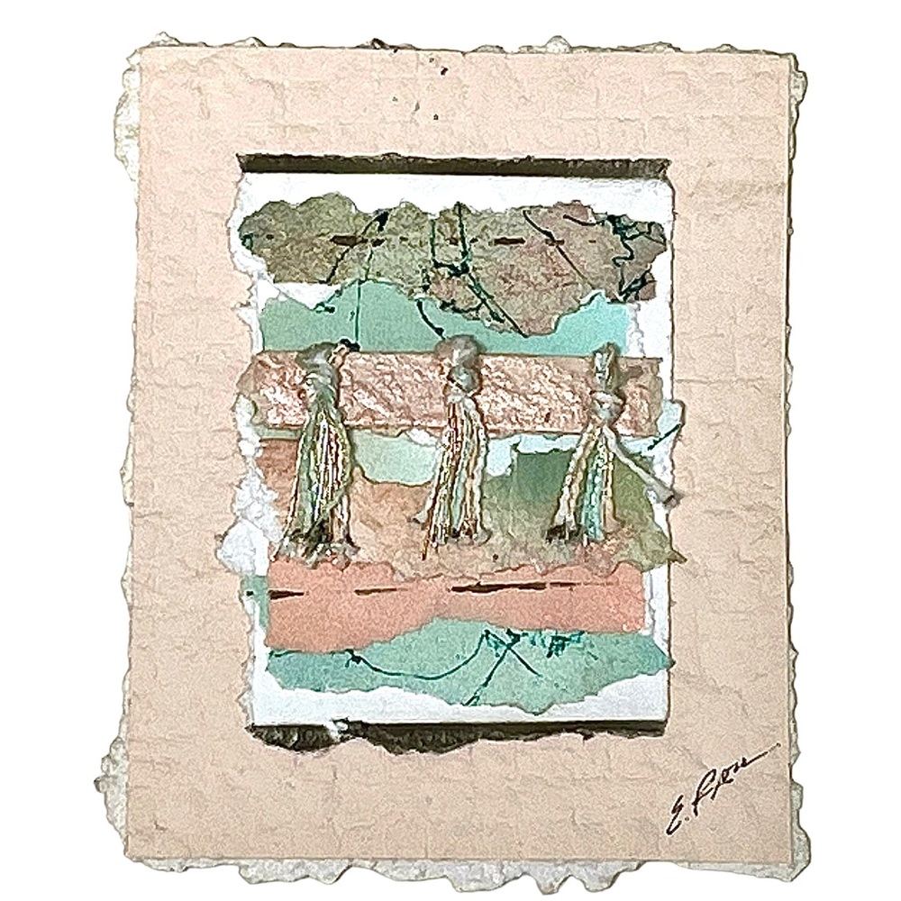 Original Signed Elaine Rose Lanoue Mixed Media Contemporary Fiber Art